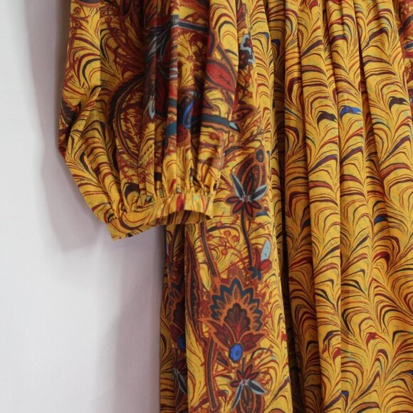 Ulla Johnson Rosina Ruffled Midi Dress in Tiger Eye Size 2 - Picture 7 of 16